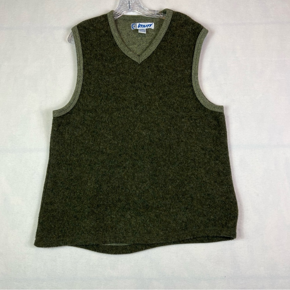 Utility Lambswool Blend V- Neck Vest